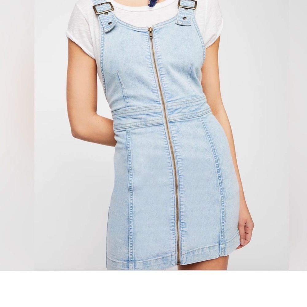 Free People Blue Spaghetti Strap Sundress